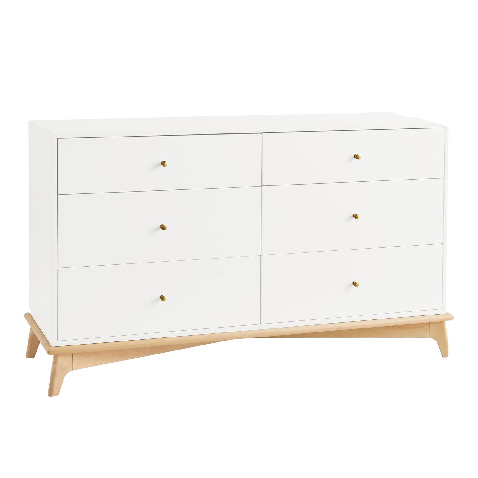 Pottery Barn Kids Sydney 2 Tone Dresser Extra Wide Simply White Natural